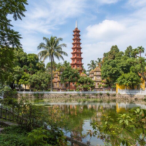 Tran Quoc и West Lake — характерная деталь